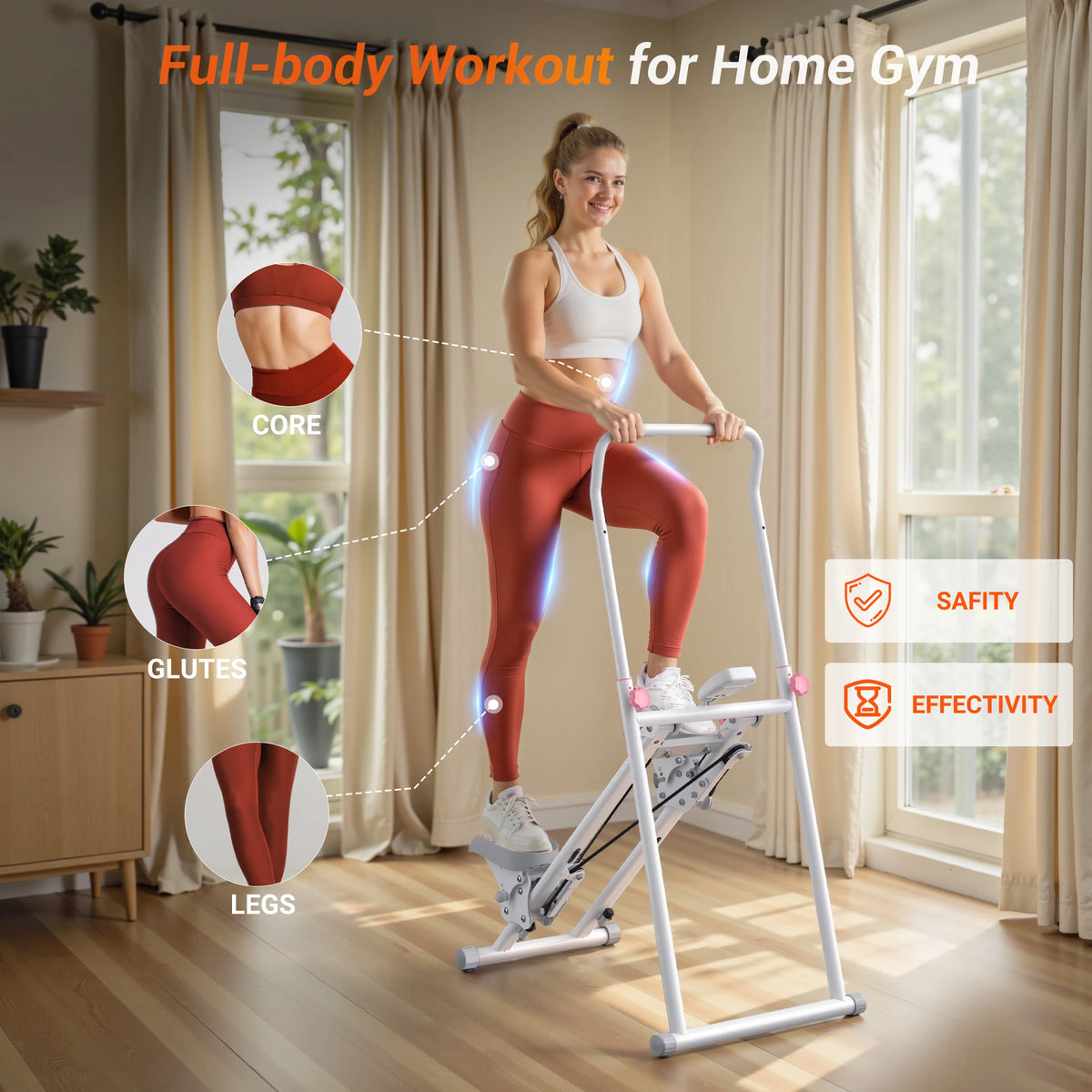 MERACH Folding Stair Stepper For Full Body Home Gym Workouts