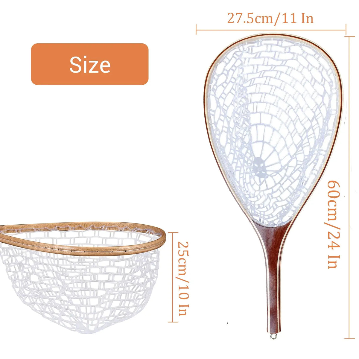 Soft Rubber Trout Fishing Net For Fly Fishing Catch Release