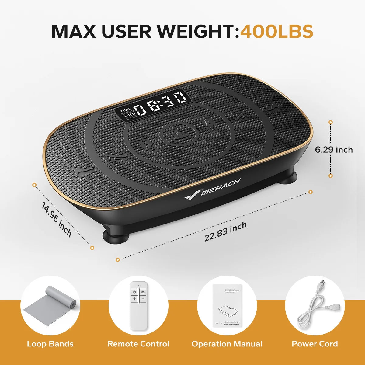 MERACH Whole Body Vibration Plate Exercise Machine Fitness Platform