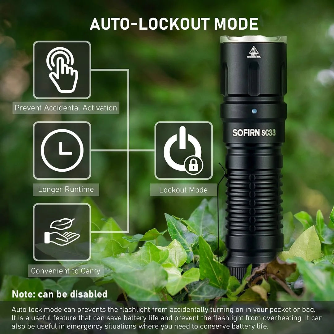 Sofirn SC33 Tactical LED Flashlight With USB C Rechargeable Design