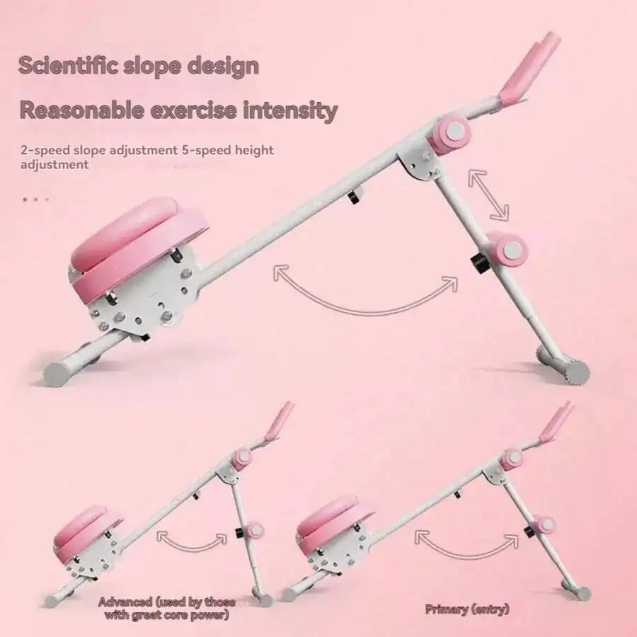 Adjustable Ab Trainer Machine With LCD Monitor For Home Workouts