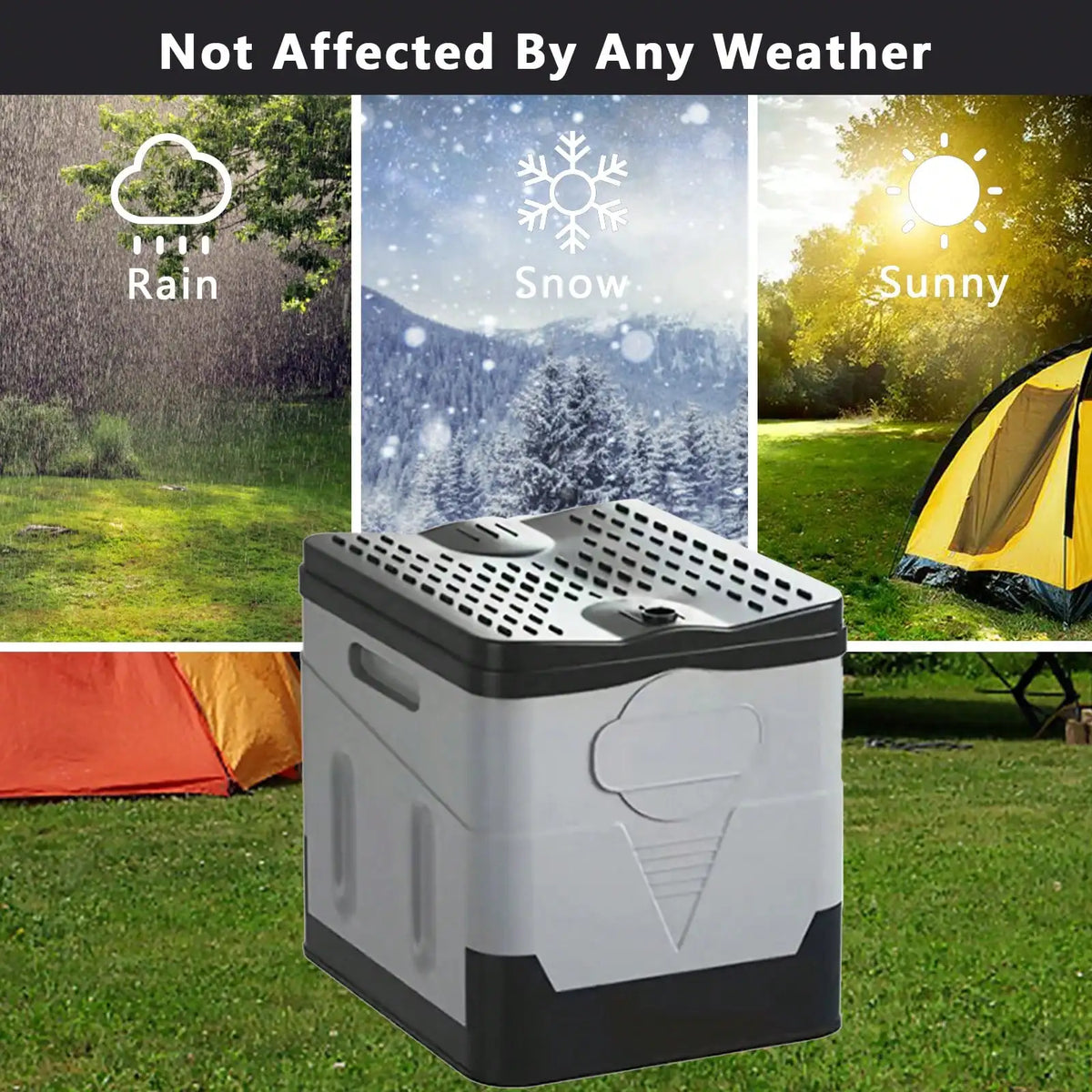Portable Folding Camping Toilet With Lid And Waste Bags