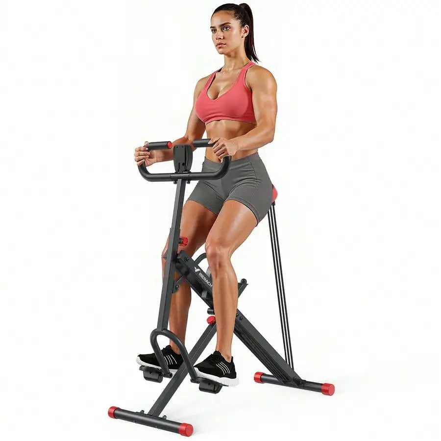 Foldable 2 In 1 Squat Rowing Machine For Home Workouts