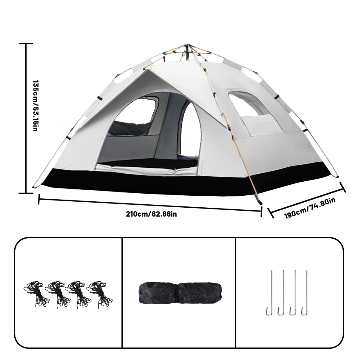 Pakicetus Automatic Pop Up Shelter Tent For Camping And Beach