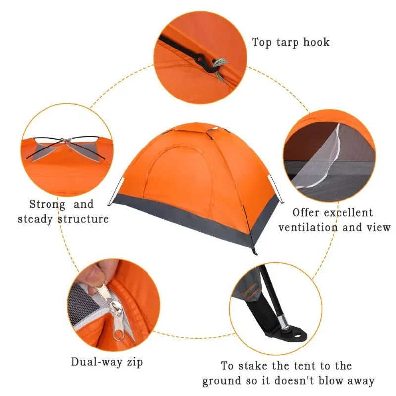 Waterproof Portable Camping Tent For Outdoor Hiking Adventures