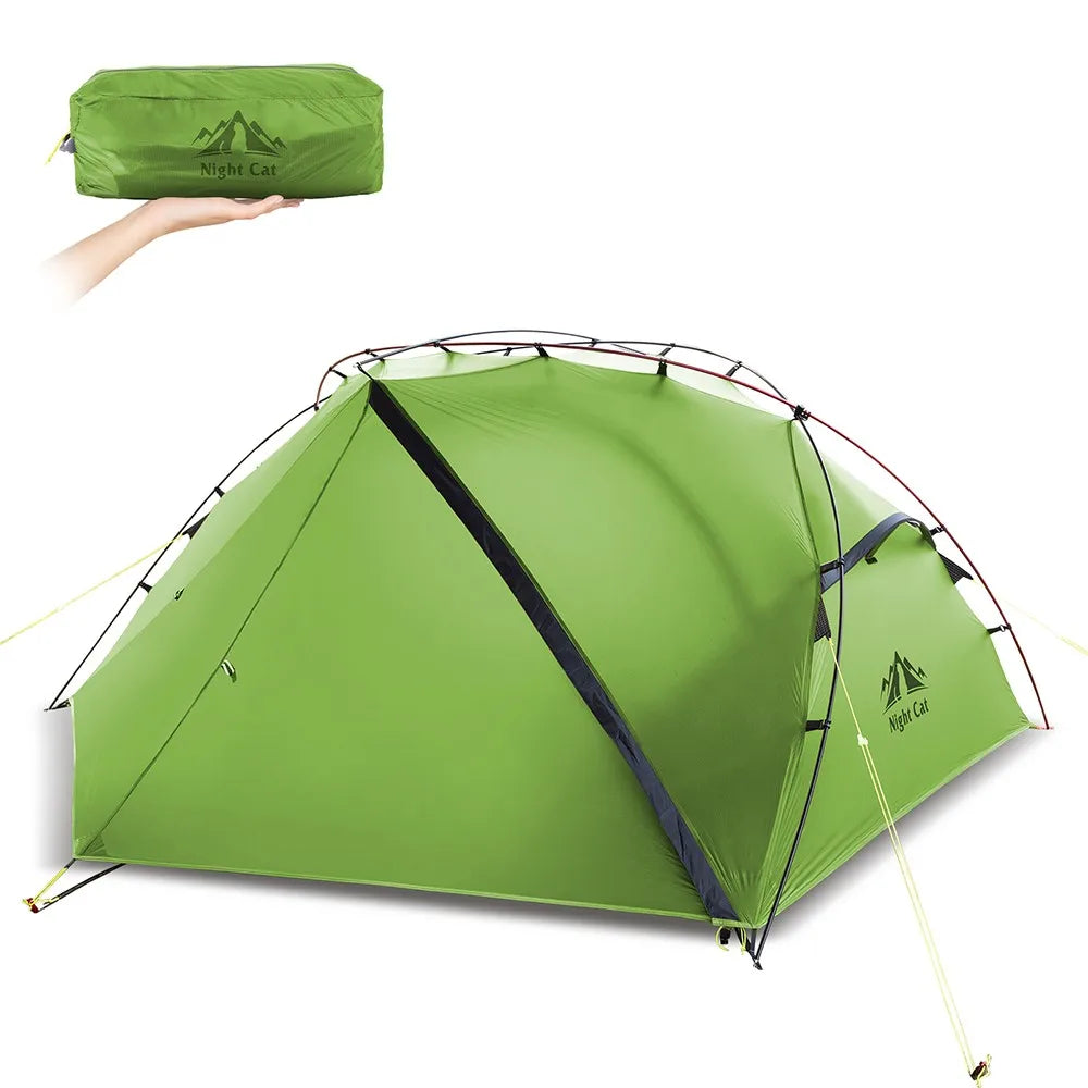 Night Cat Ultralight Waterproof Double Layer Backpacking Tent
