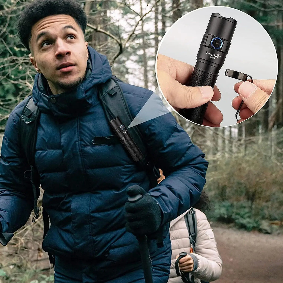 TrustFire MC5 3300LM Rechargeable Magnetic Waterproof LED Flashlight