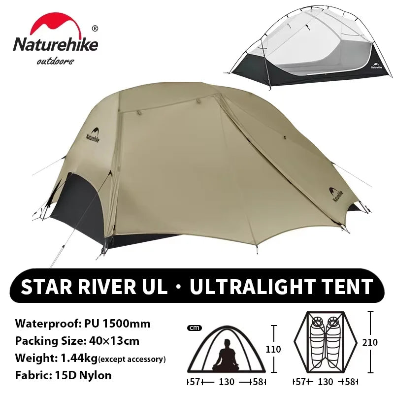 Naturehike Star River Ultralight Waterproof Backpacking Tent for Hiking