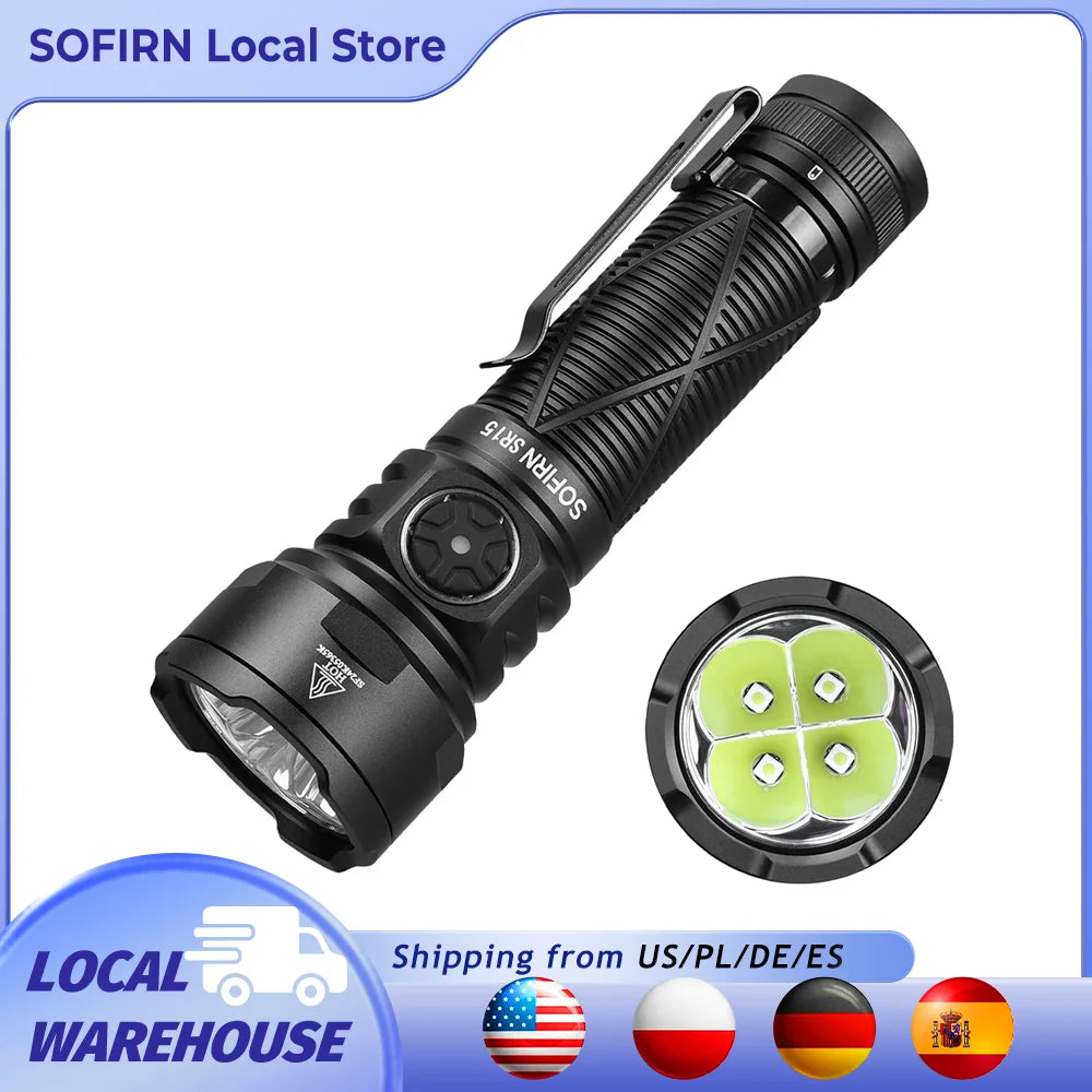 Sofirn SR15 Powerful SFT25R LED USB C Rechargeable Flashlight