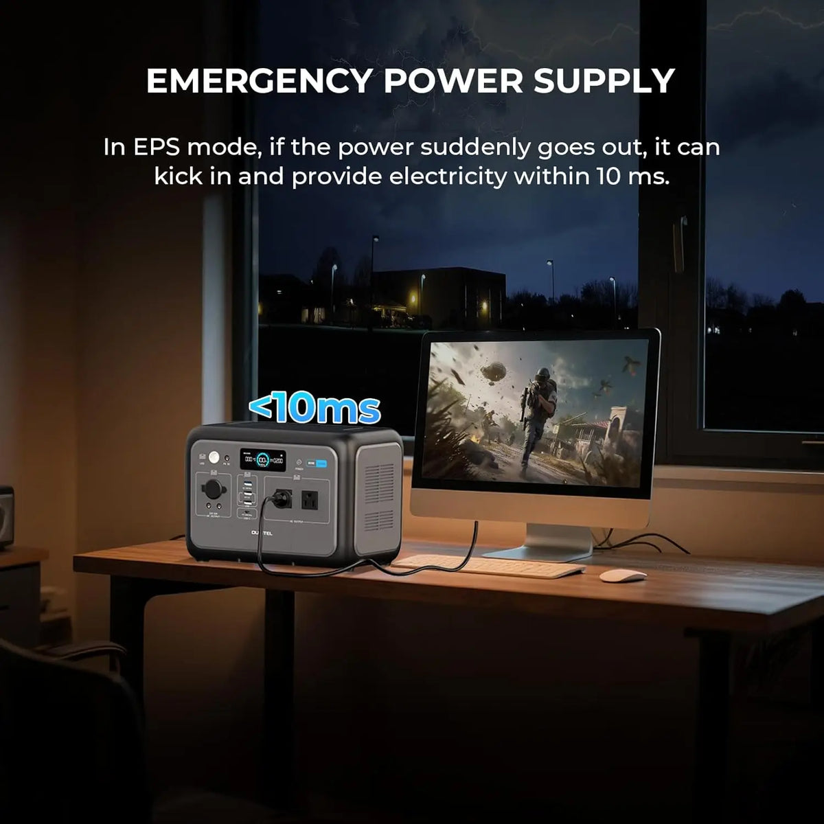 OUKITEL Portable Power Station Solar Generator LiFePO4 Home Backup Camping
