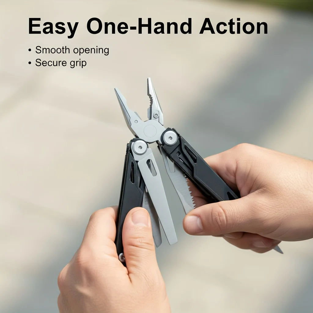 Stainless Steel Camping Multitool Pliers With Screwdriver Saw And Scissors