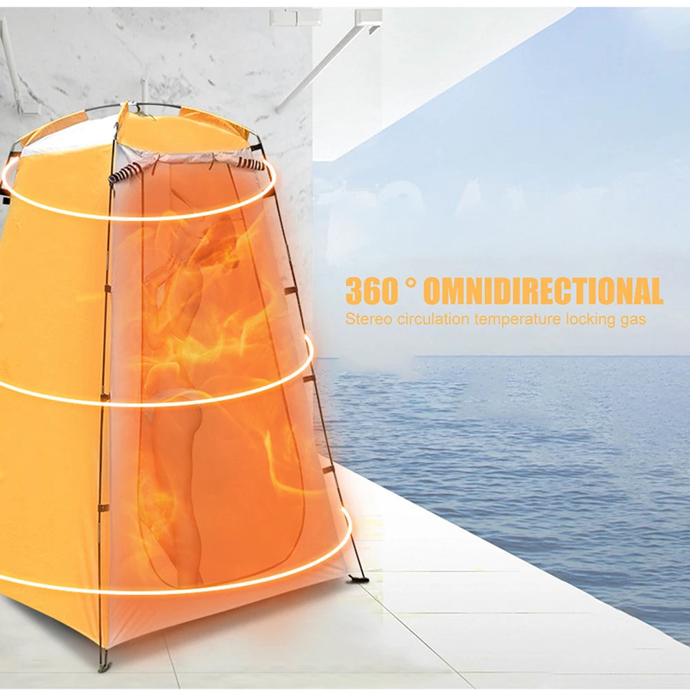 Folding Beach Bathing Privacy Shelter With Waterproof Sunshade