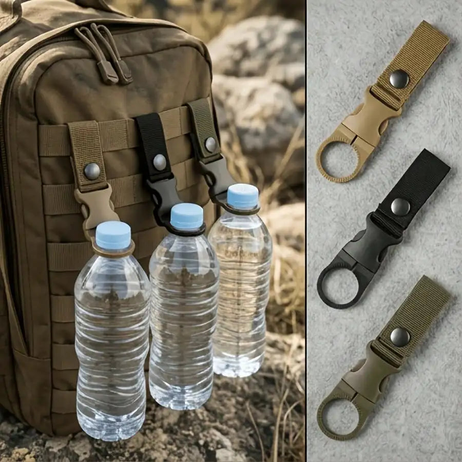 Outdoor Hiking Carabiner Water Bottle Carrier Clips For Camping
