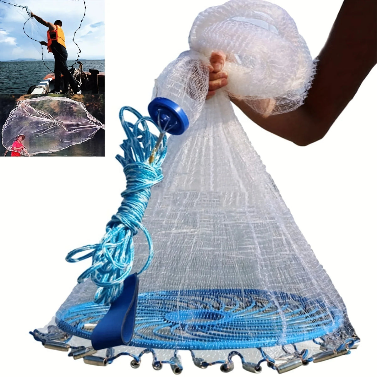 Heavy Duty American Style Fishing Net For Freshwater And Saltwater