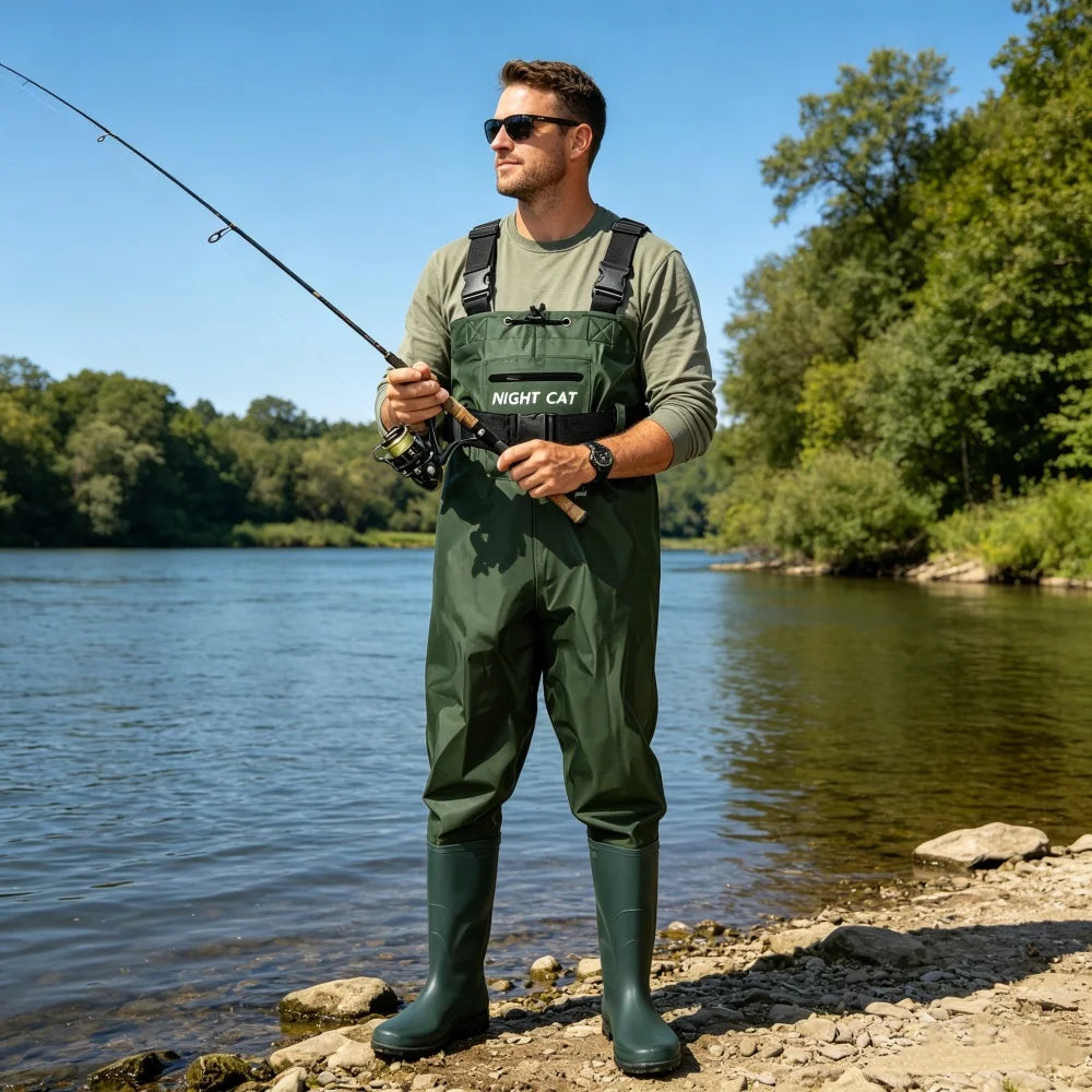 Night Cat Waterproof Chest Waders With Boots For Hunting Fishing