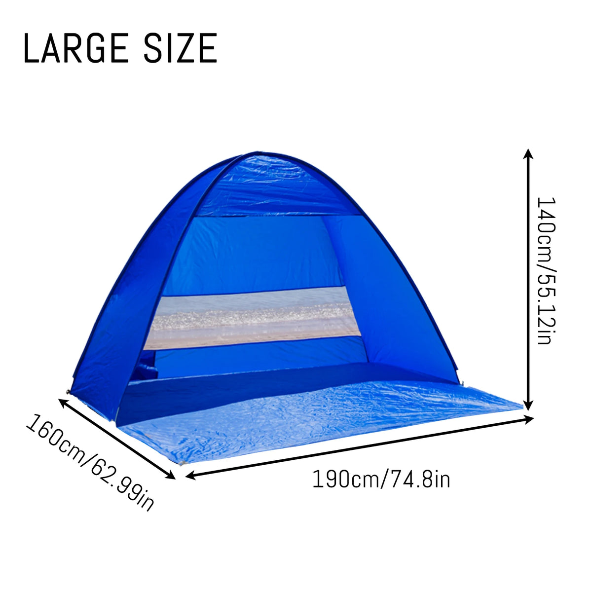 Automatic Beach Camping Tent with UPF 50 Sun Protection