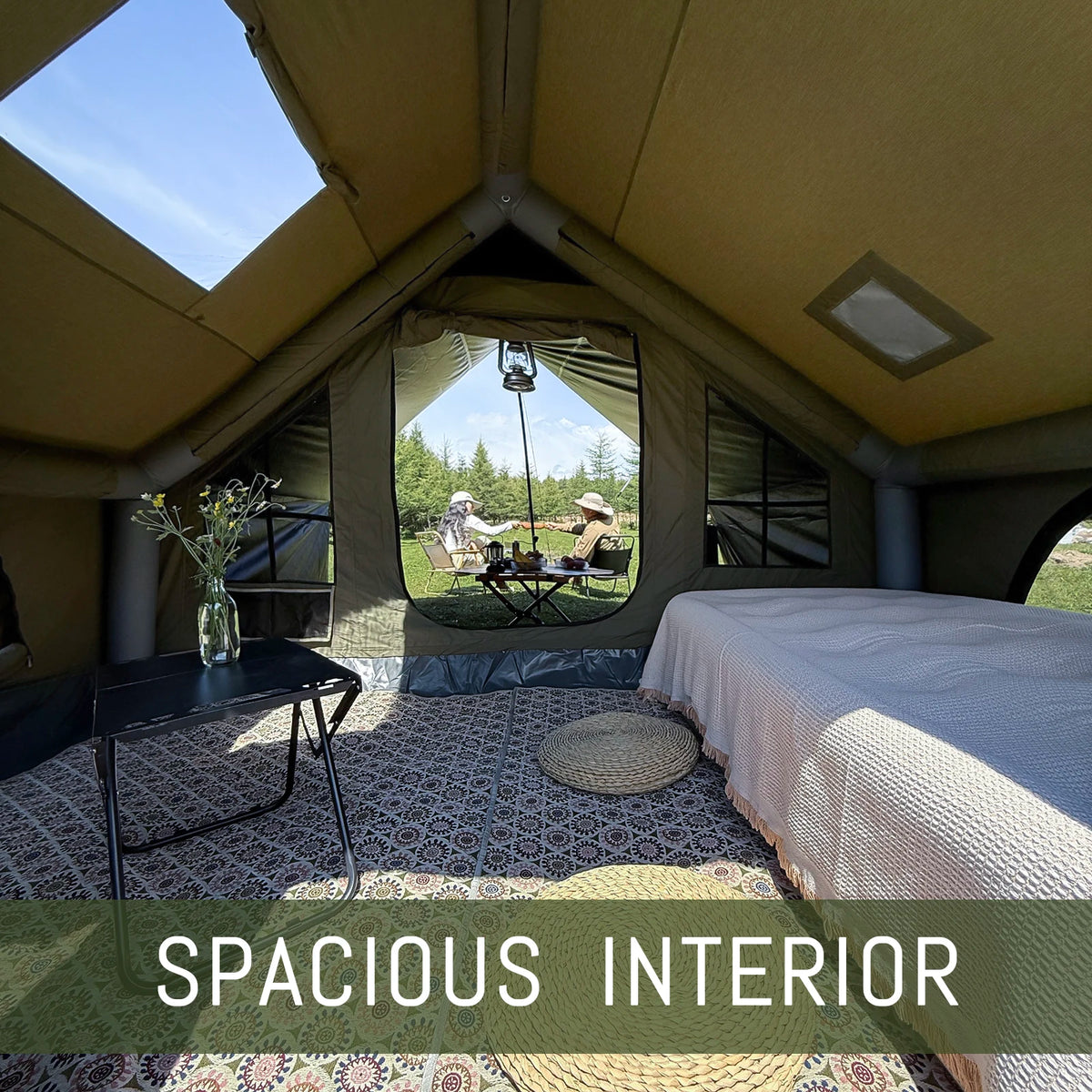 Pakicetus Quick Setup Inflatable Family Camping Tent With Breathable Mesh