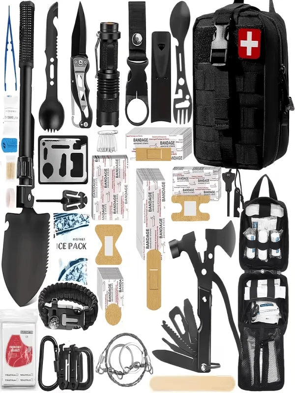 Survival Kit With First Aid Tools For Outdoor Adventures