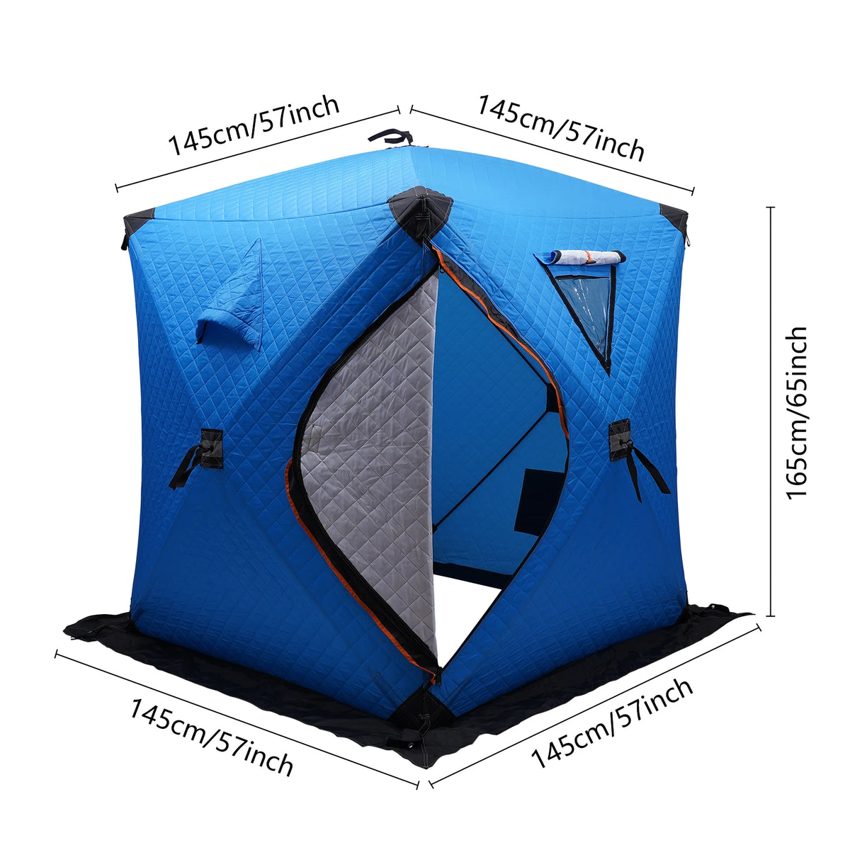 Portable Waterproof Windproof Ice Fishing Tent With Reinforced Fiberglass Poles