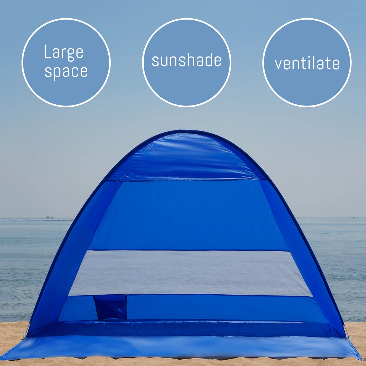 Automatic Beach Camping Tent with UPF 50 Sun Protection