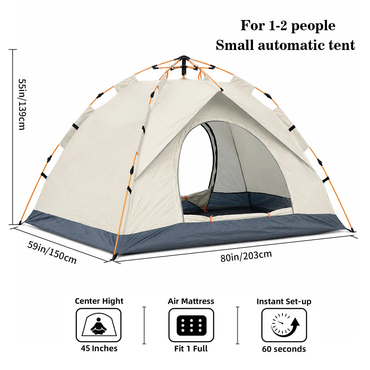 TRIBENEST Automatic Pop Up Camping Tent for Outdoor Adventures