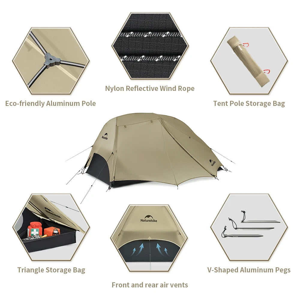 Naturehike Star River Ultralight Waterproof Backpacking Tent for Hiking