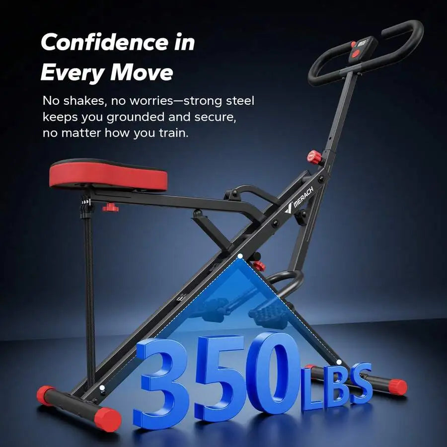 Foldable 2 In 1 Squat Rowing Machine For Home Workouts