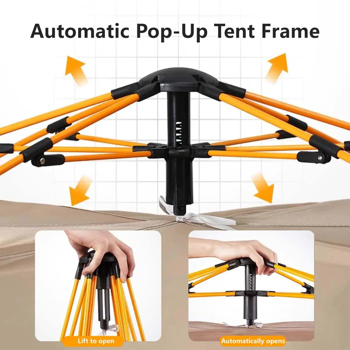 TRIBENEST Automatic Pop Up Camping Tent for Outdoor Adventures