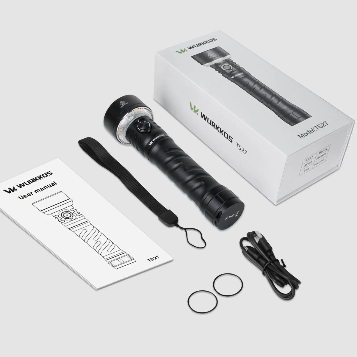Wurkkos TS27 Rechargeable Flashlight With Reverse Charging Power Bank