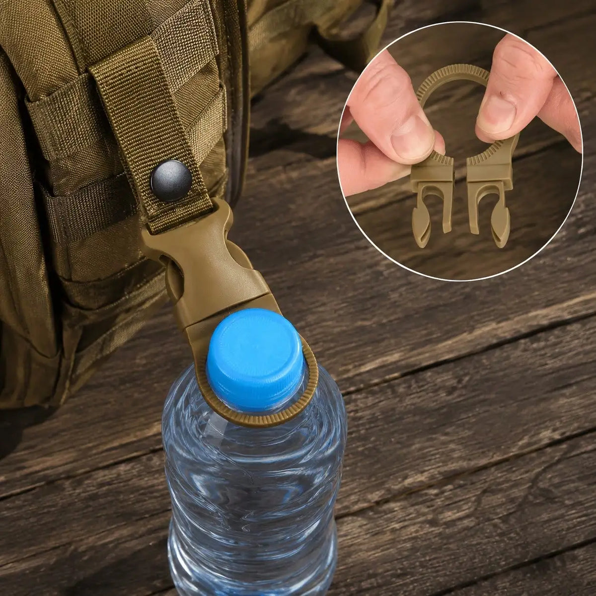 Outdoor Hiking Carabiner Water Bottle Carrier Clips For Camping