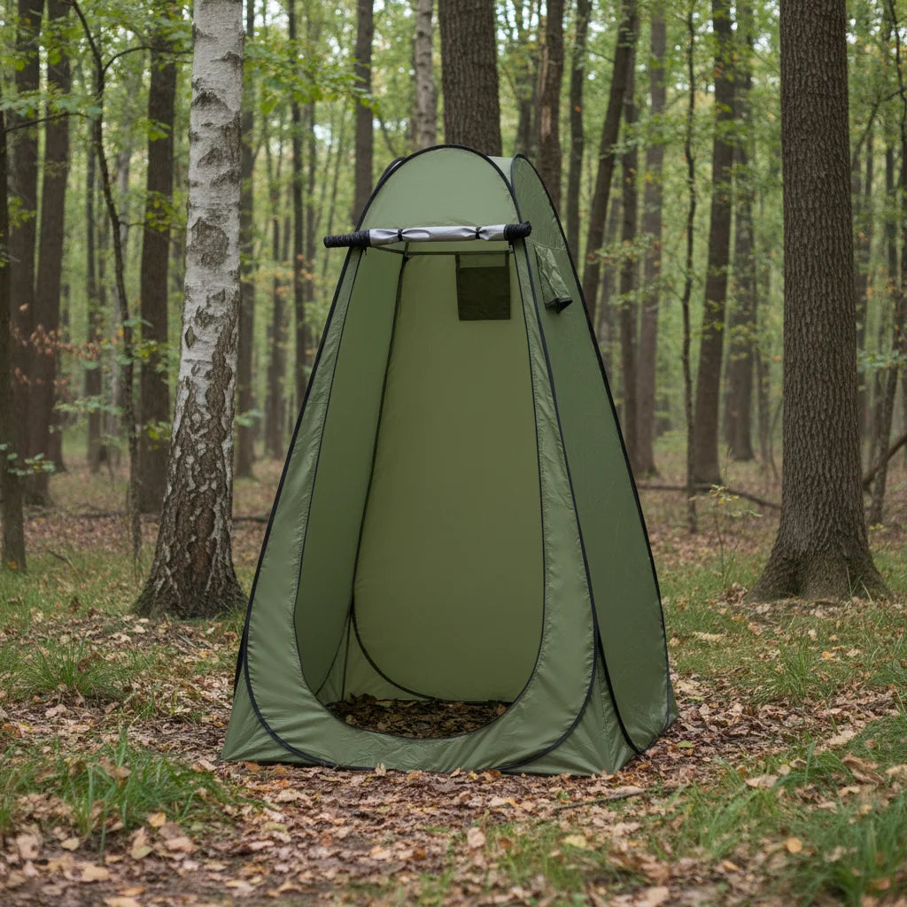 Portable Camping Toilet Tent Privacy Shelter for Hiking and Outdoor Use