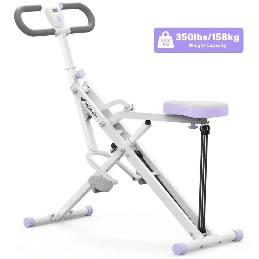 Foldable 2 In 1 Squat Rowing Machine For Home Workouts