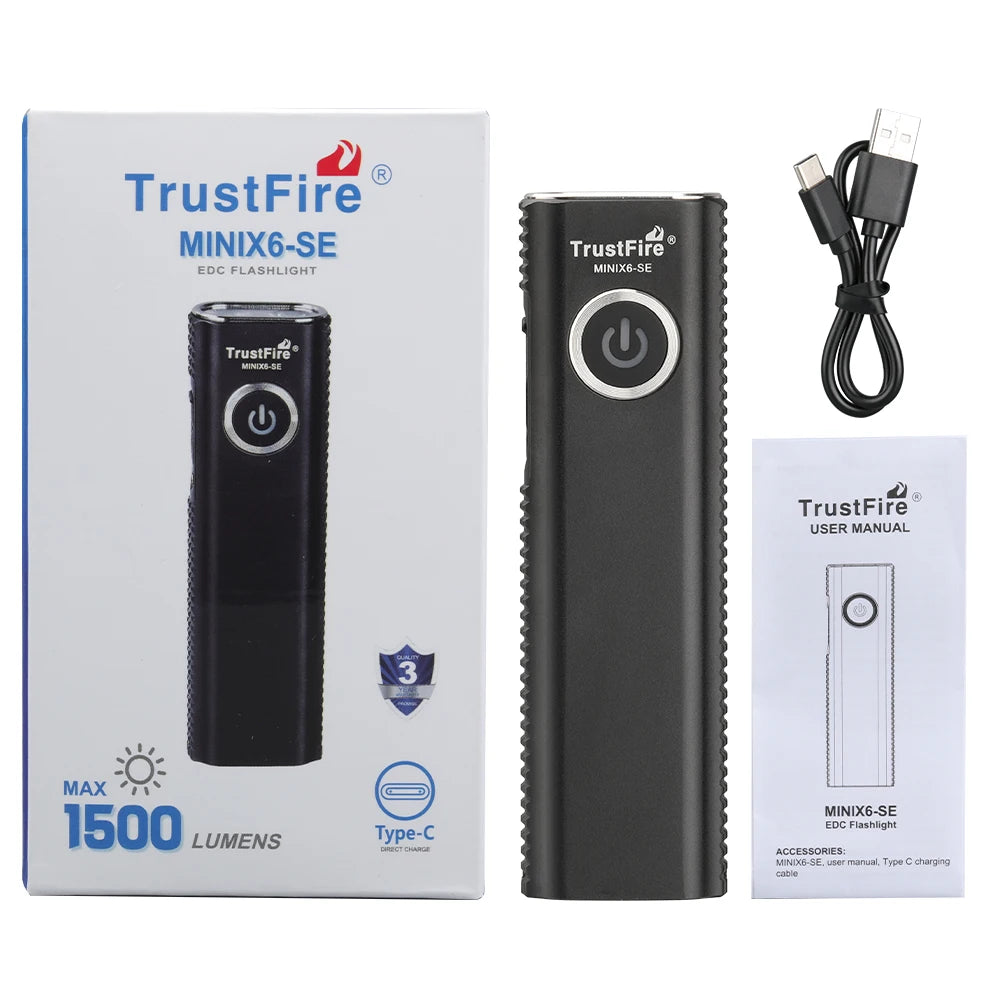 TrustFire MINIX6-SE Rechargeable LED Flashlight With UV Light