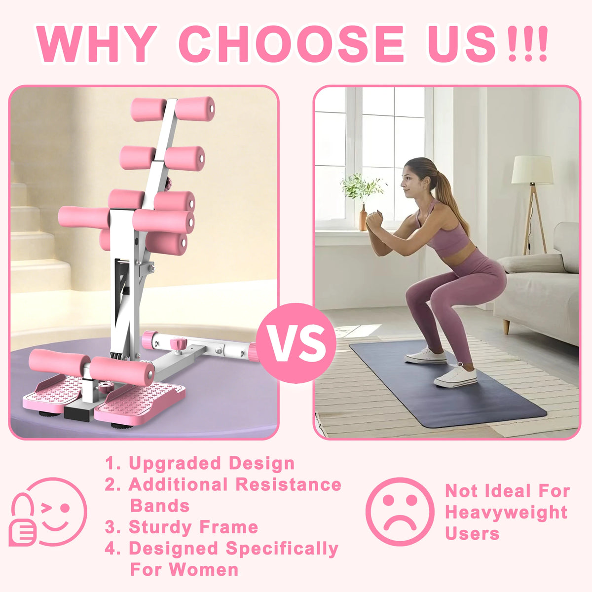Deep Squat Machine With Resistance Bands For Home Fitness Training