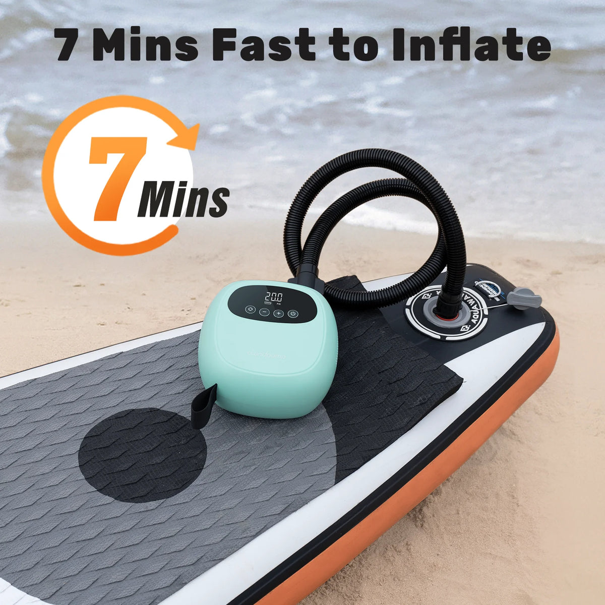 Dwndpump Electric SUP Pump With 20 PSI Portable Inflation