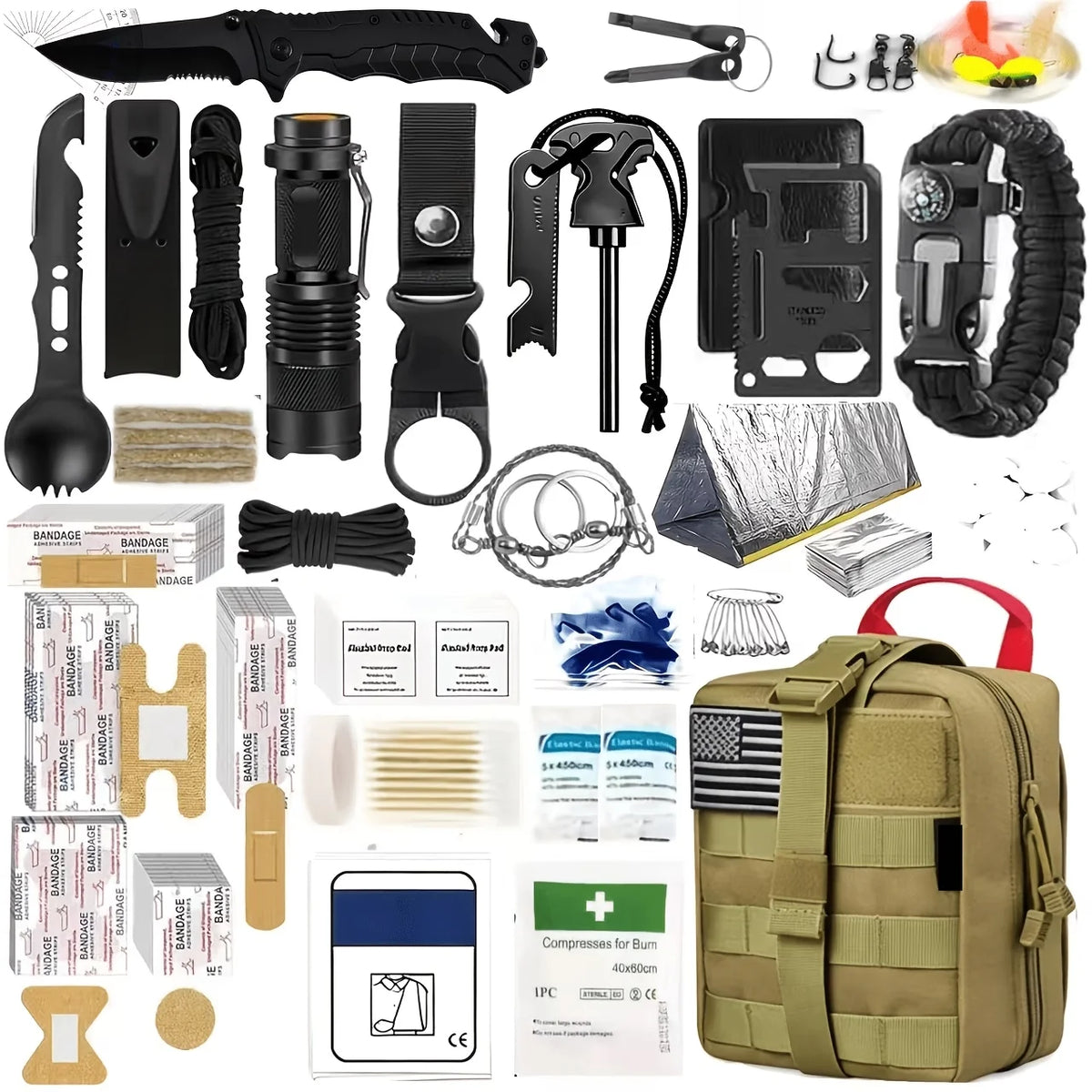 Professional Survival And Outdoor Gear Kit For Camping Adventures