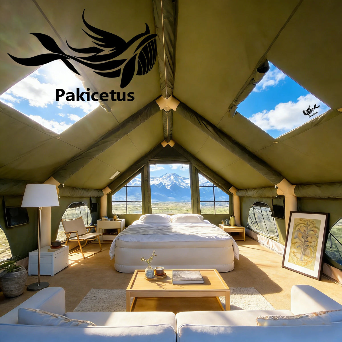 Pakicetus Luxury Inflatable Camping Tent With Manual Hand Pump