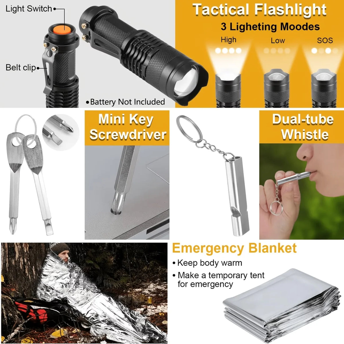 Professional Survival And Outdoor Gear Kit For Camping Adventures