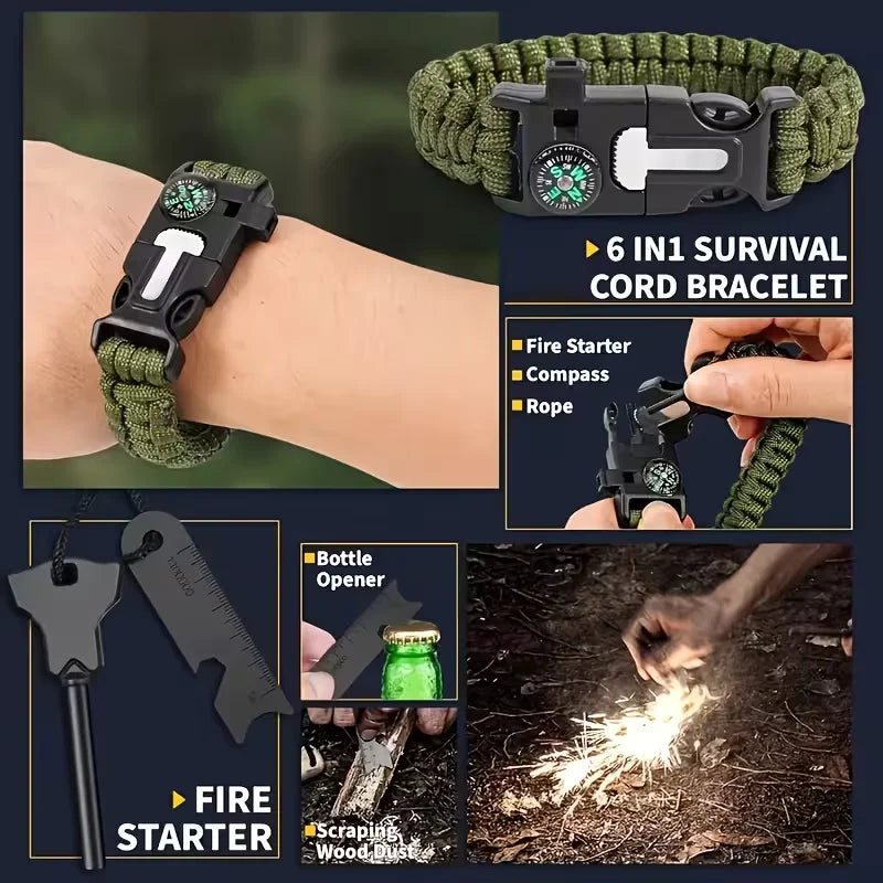 Survival Kit With First Aid Tools For Outdoor Adventures