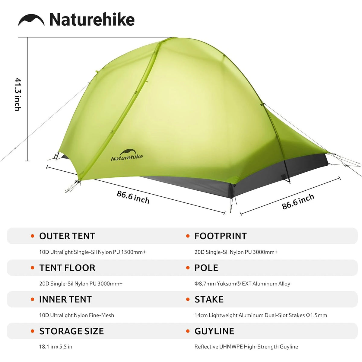 Naturehike Star Trail EXT Ultralight Waterproof Hiking Camping Tent