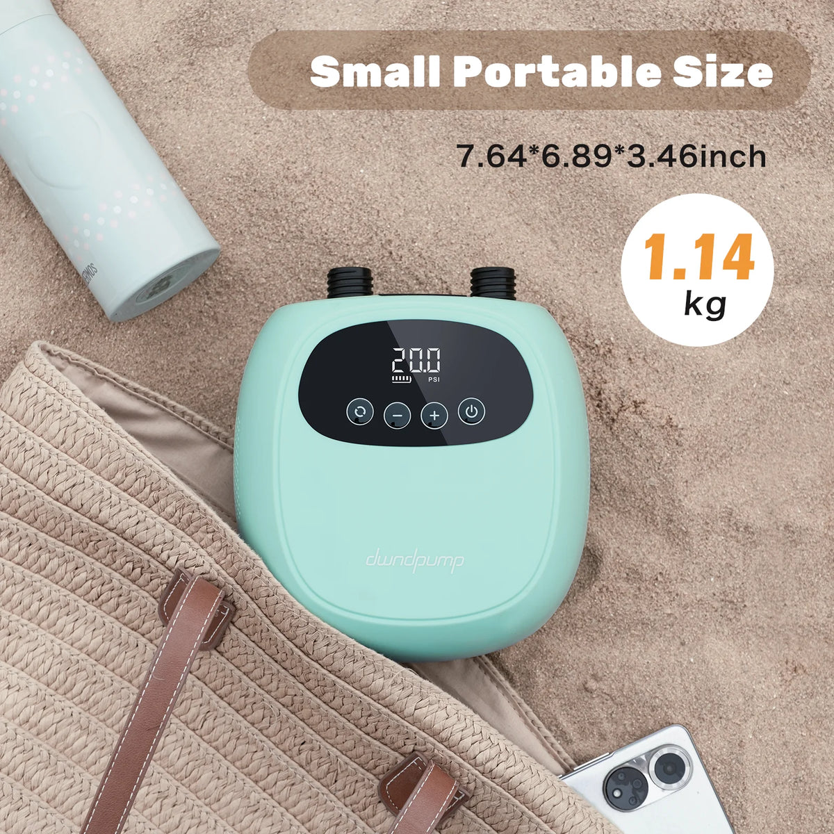 Dwndpump Electric SUP Pump With 20 PSI Portable Inflation