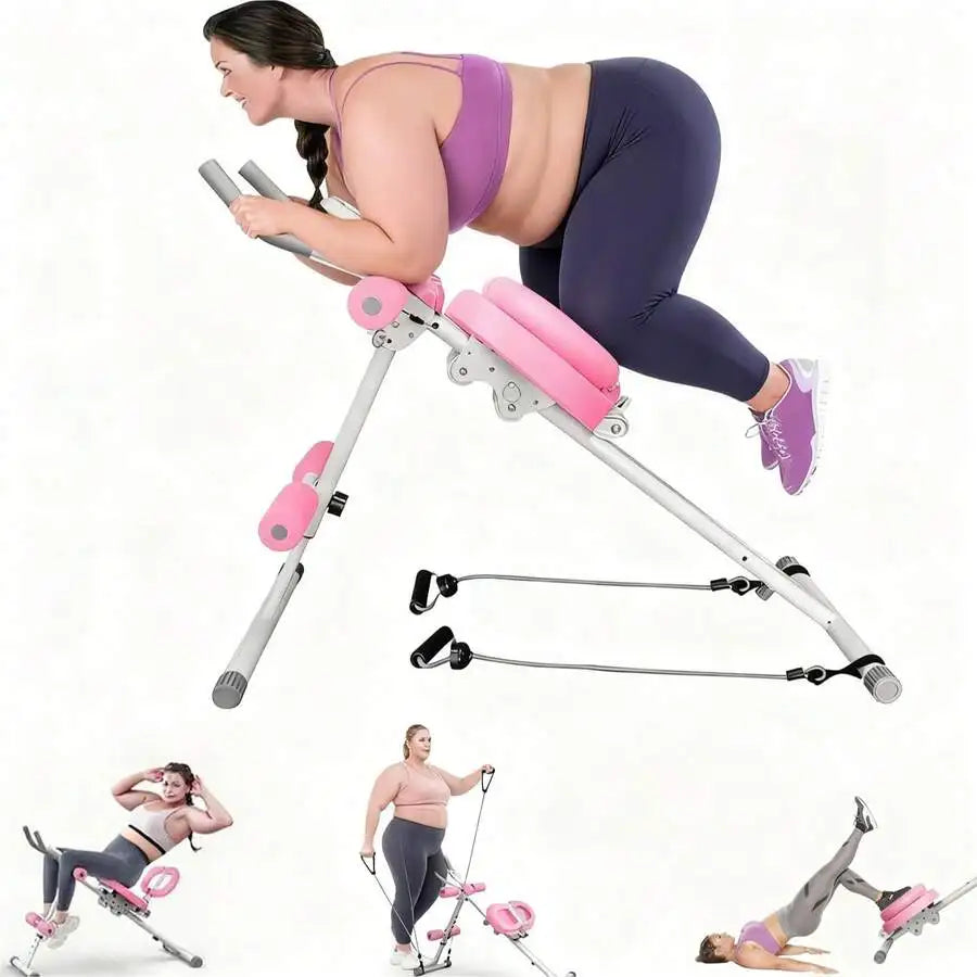 Adjustable Ab Trainer Machine With LCD Monitor For Home Workouts