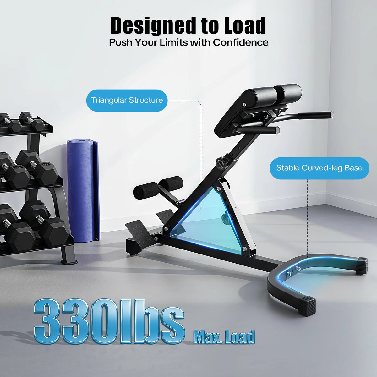 Roman Chair Back Extension Machine For Strength Training Home Gym