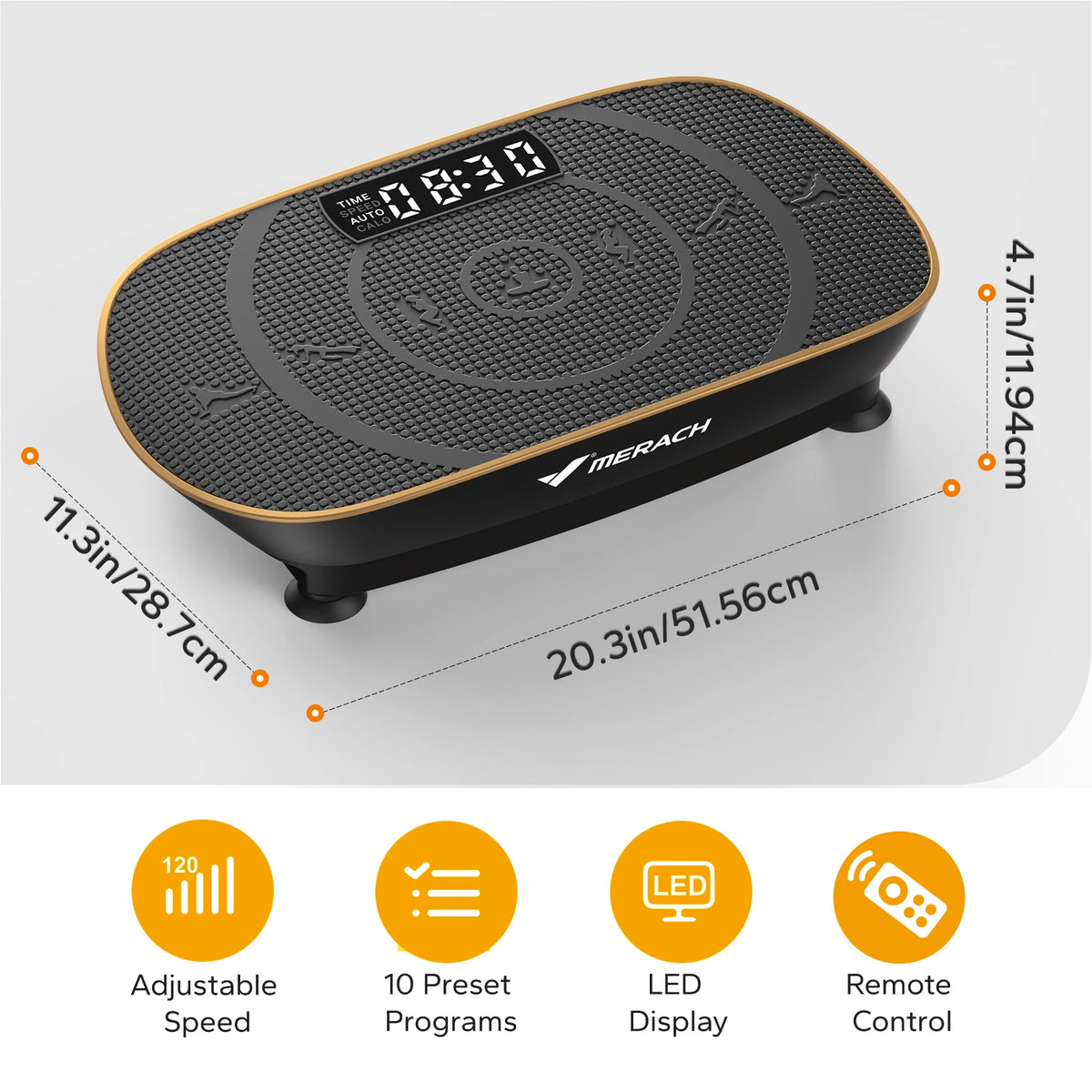 MERACH Whole Body Vibration Plate Exercise Machine Fitness Platform