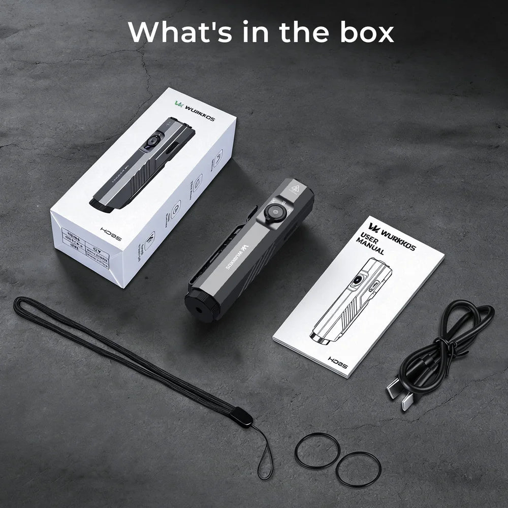 Wurkkos HD05 Multifunctional Rechargeable LED Flashlight for Hunting and Hiking