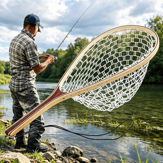Soft Rubber Trout Fishing Net For Fly Fishing Catch Release