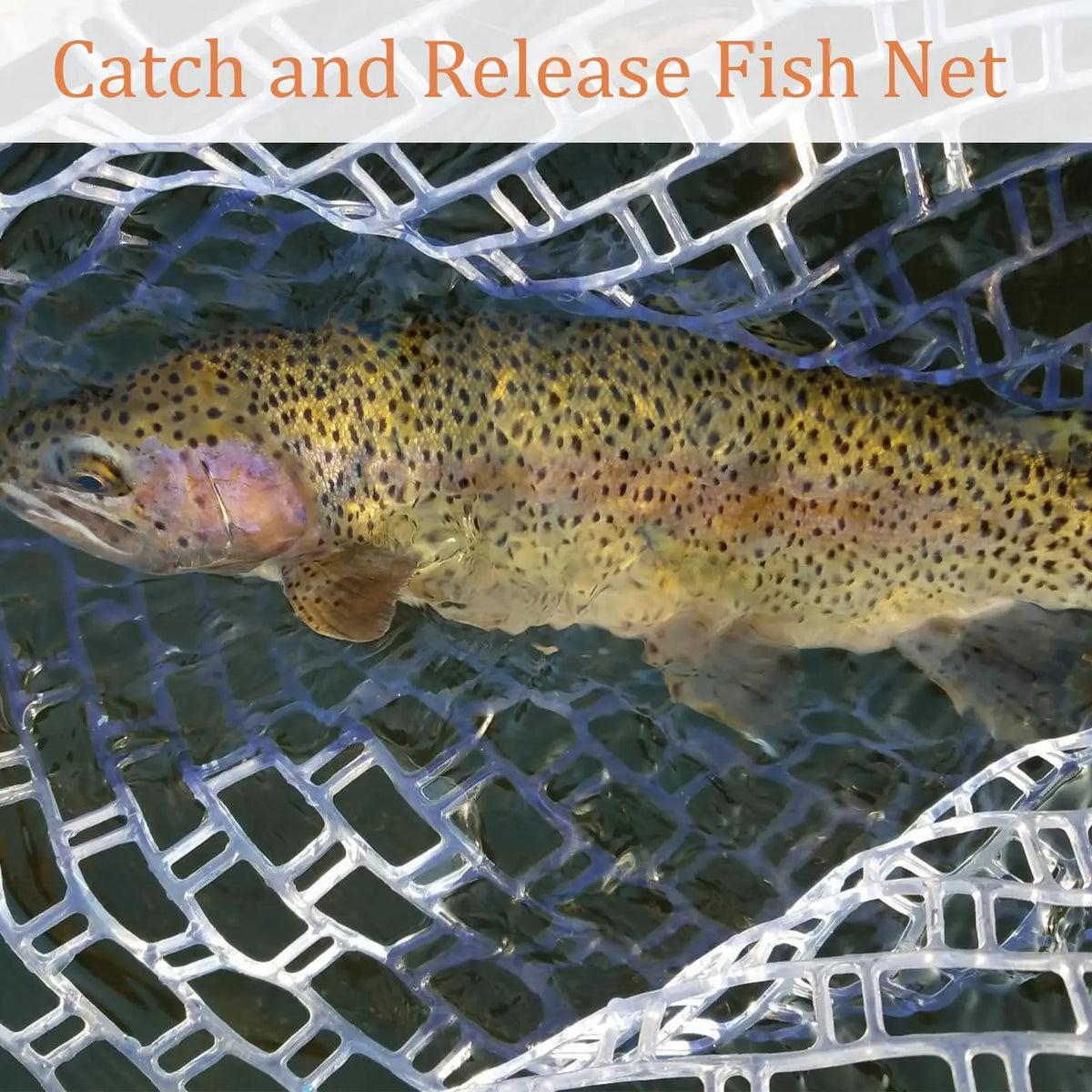 Soft Rubber Trout Fishing Net For Fly Fishing Catch Release