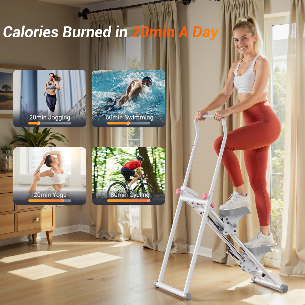 MERACH Folding Stair Stepper For Full Body Home Gym Workouts