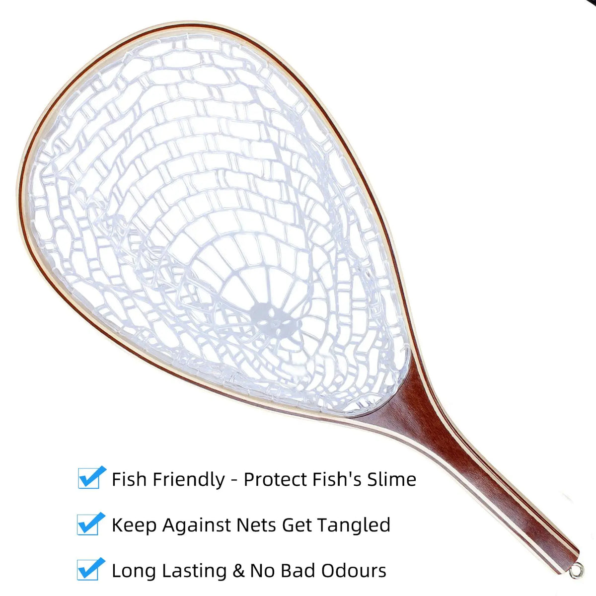 Soft Rubber Trout Fishing Net For Fly Fishing Catch Release
