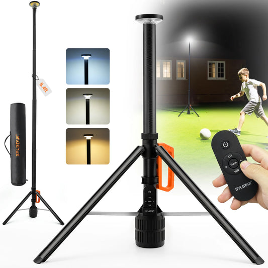 Rechargeable Telescopic LED Work Light With Remote And Dimmable Settings